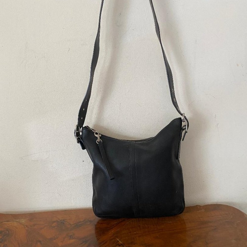 Coach Legacy Black Leather Slimline Purse Crossbod - Picture 5 of 8